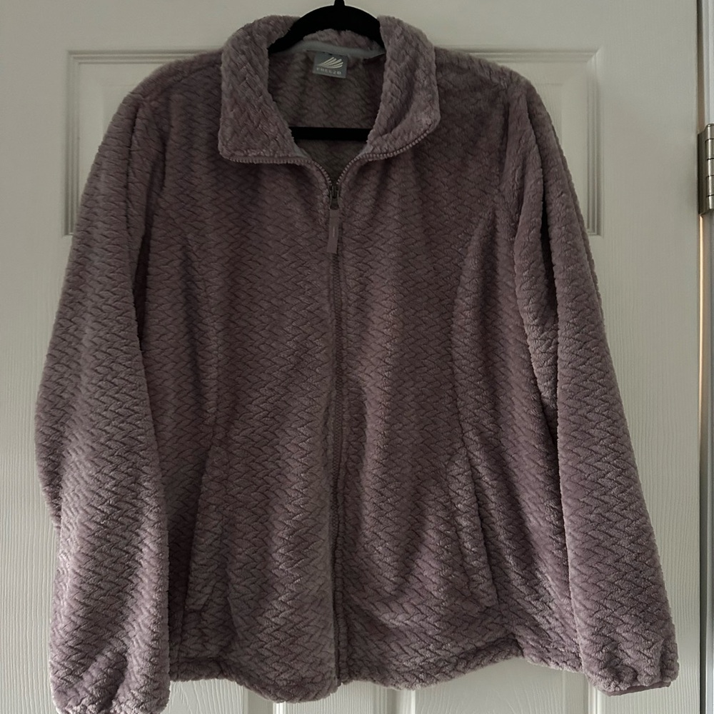Cozy Purple Zip-Up Jacket
